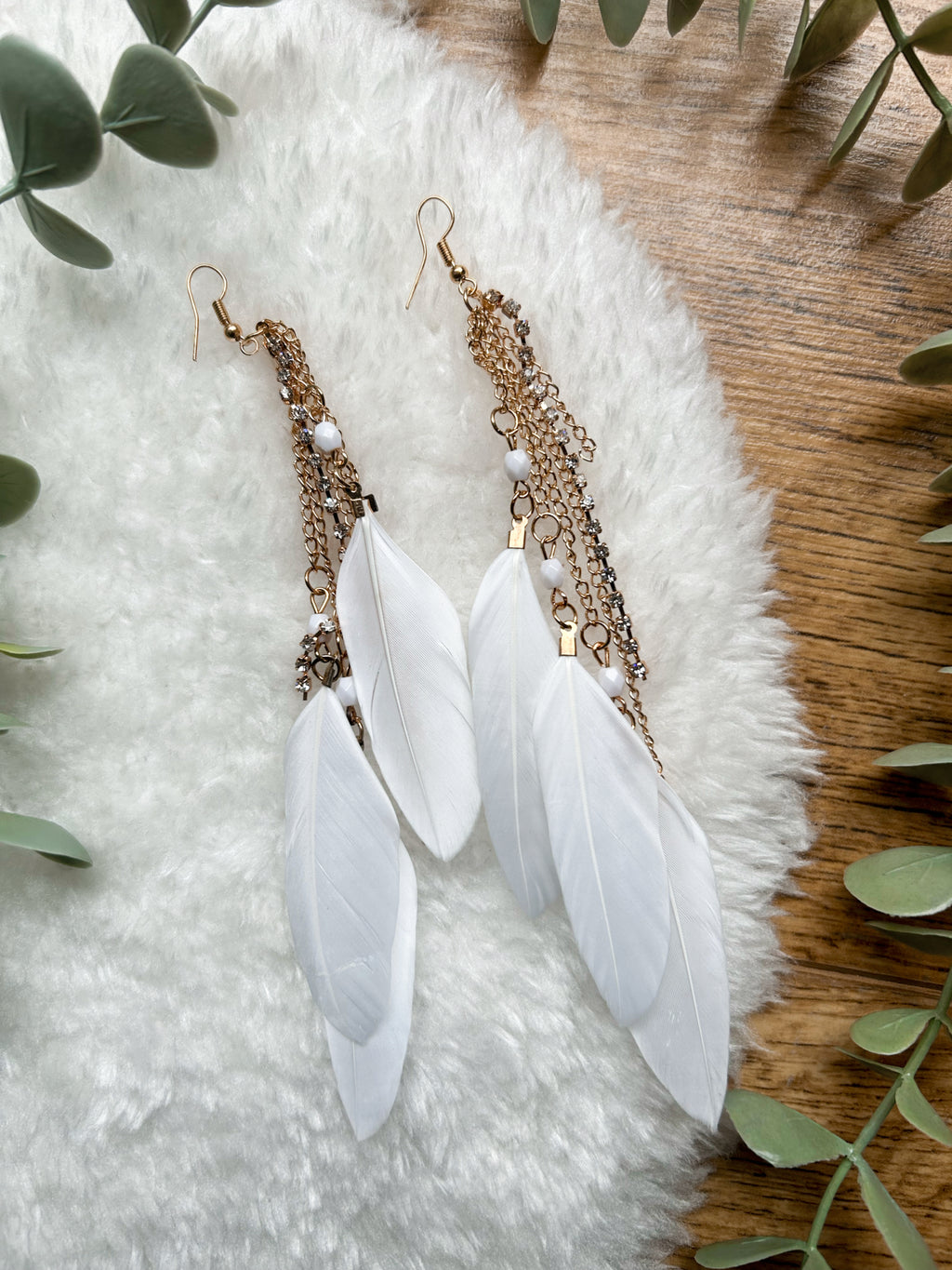 Feather earrings