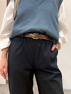 Barrel leg trousers black