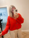 Chunky cardigan burnt orange