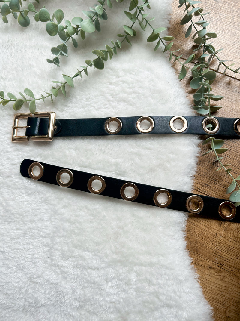 Eyelet black belt