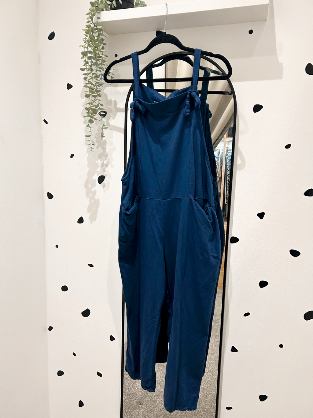 Navy slouchy dungarees