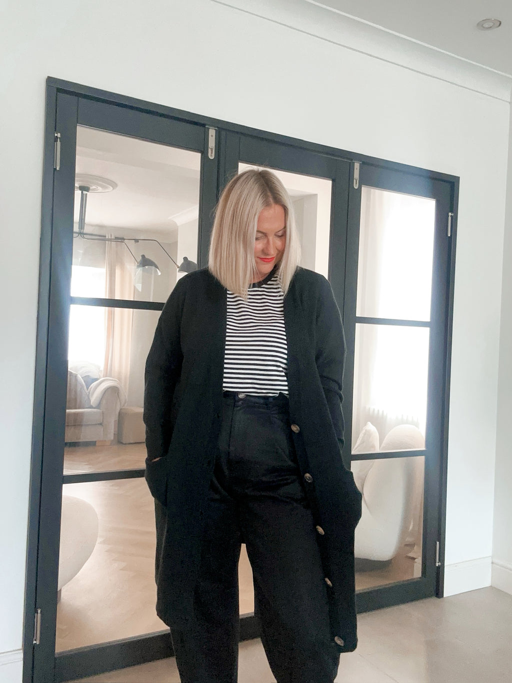 Longline black cardigan