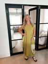 Tie dye parachute dress lime