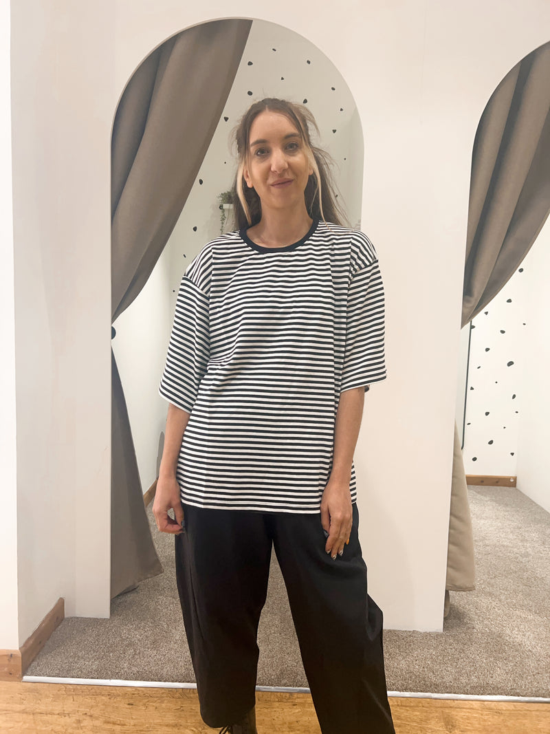 Stripe cotton tee