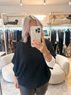 Cowl neck poncho top black