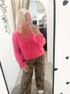 Chunky cardigan fuchsia