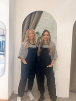 Black slouchy dungarees