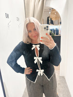 Black bow jumper