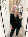 Black button blazer