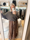 Batwing ribbed jumper tobacco
