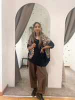 Mixed leopard jumper