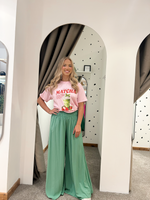 Wide leg trousers green