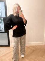 Leopard print jeans