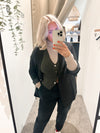 Black button blazer