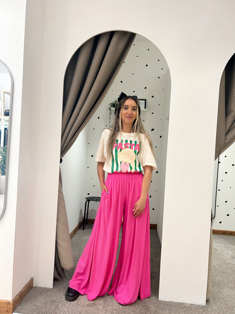 Wide leg trousers pink