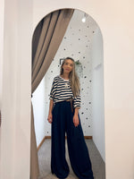 Belted trousers navy