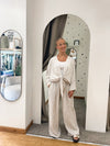 Tie front kimono stone