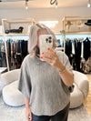 Cowl neck poncho top beige