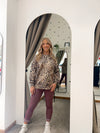 Mixed leopard jumper