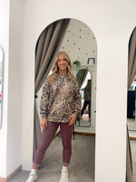 Mixed leopard jumper