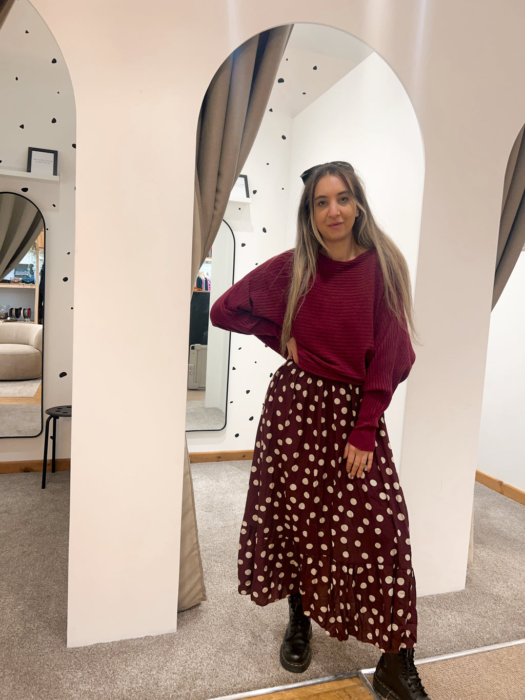 Dana dress wine