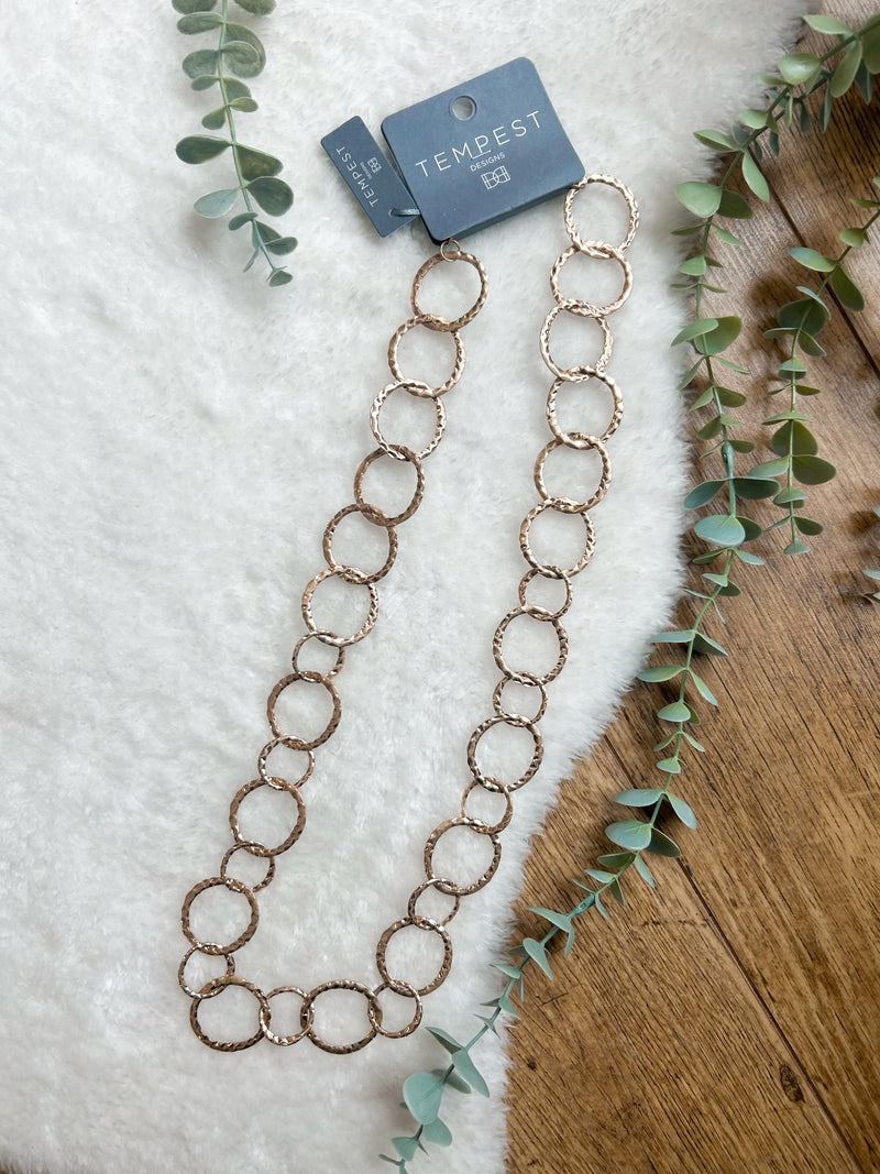 Long links chain necklace