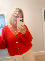 Chunky cardigan burnt orange