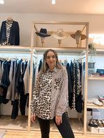 Leopard/stripe shirt