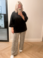 Leopard print jeans