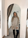 Button side jumper mocha