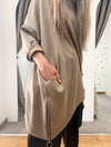 Oversized sweat mocha