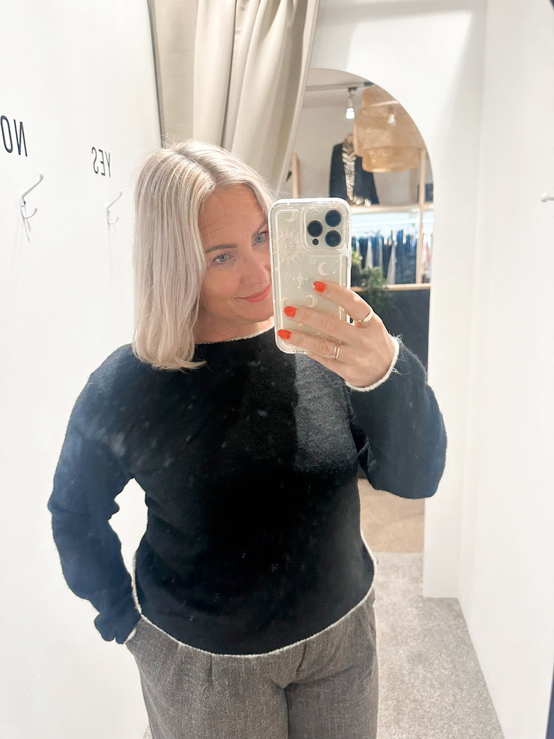 Black bow jumper