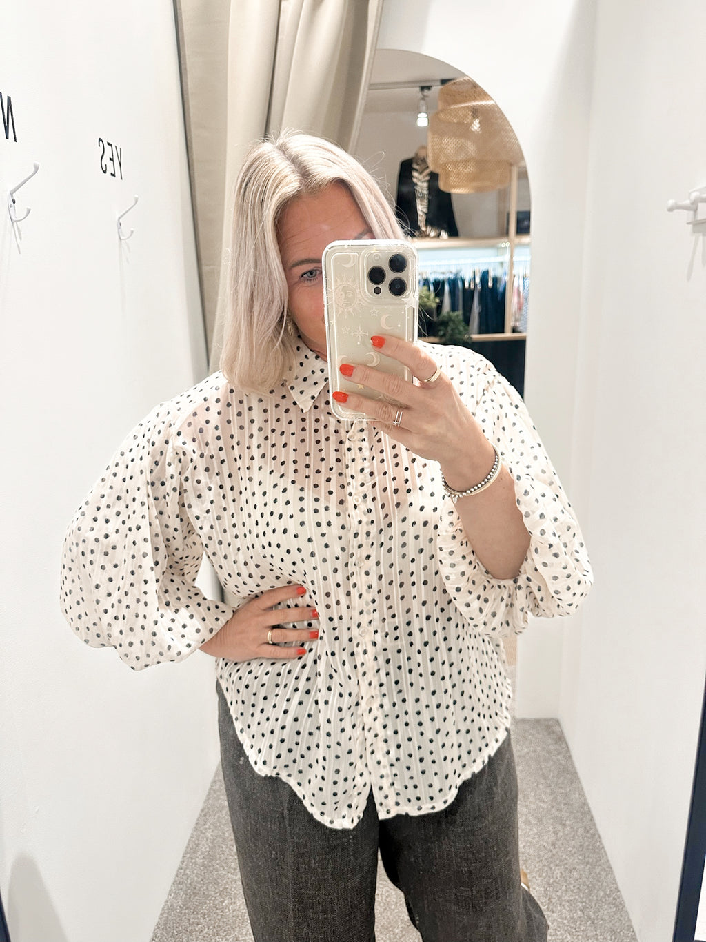 Polka dot blouse