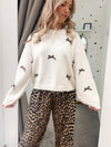 Leopard bow jumper