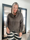 Asymmetric sweat khaki