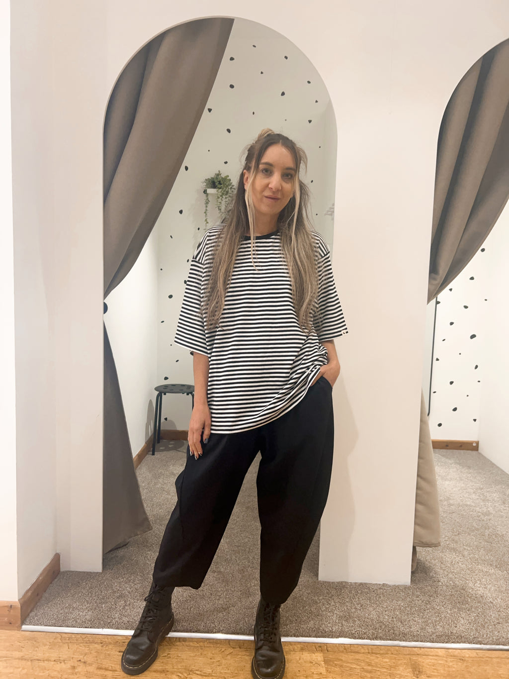 Stripe cotton tee