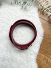 Burgundy belt