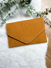 Envelope clutch mustard