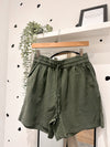 Linen blend shorts khaki