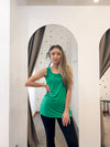 Bamboo vest top green