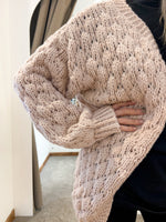 Pointelle knit cardigan