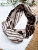 leopard/stripe scarf