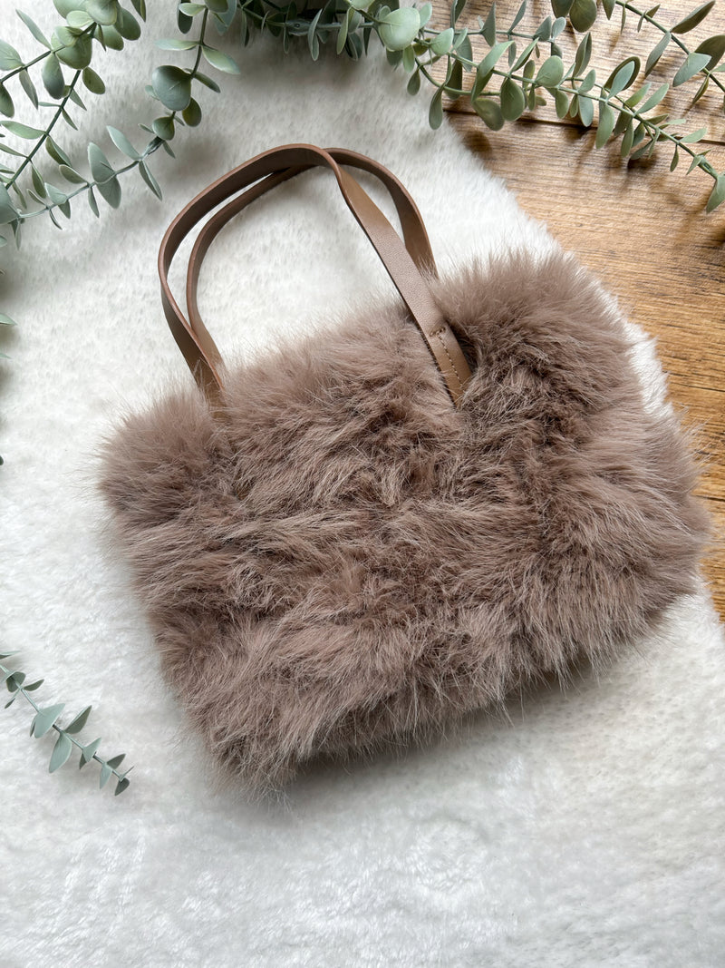 Fur bag taupe