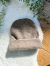 Super soft wool beanie taupe