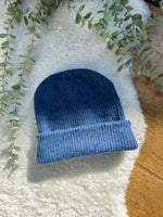 Super soft wool beanie blue