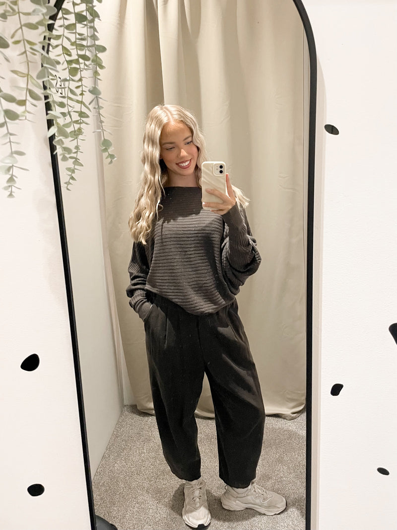Cord balloon trousers chocolate