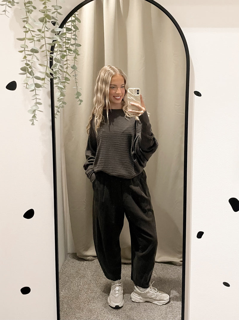Cord balloon trousers chocolate