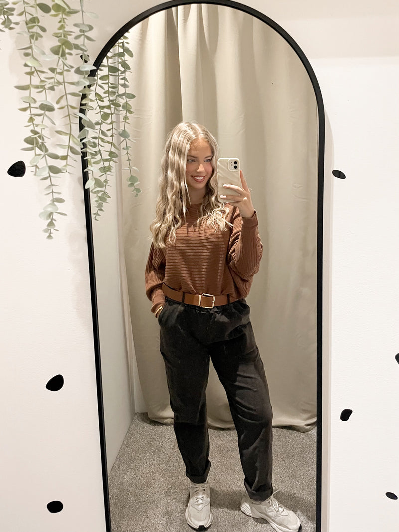 Cord trousers chocolate