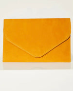 Envelope clutch mustard