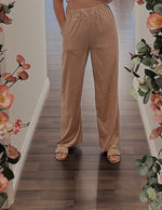 Leopard trousers beige